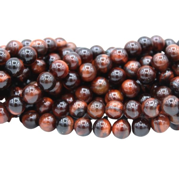 Red Tiger Eye - 10mm Round - 38cm Strand