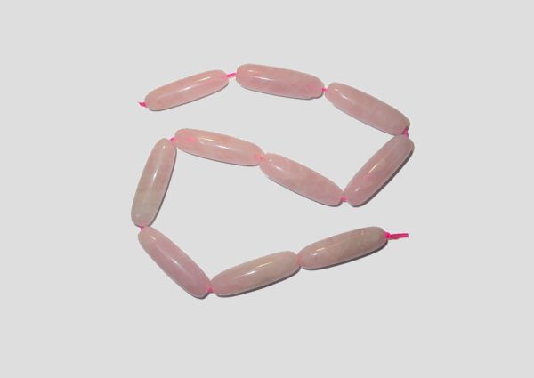 Rose Quartz - 40 x 12mm Oval - 40cm Strand