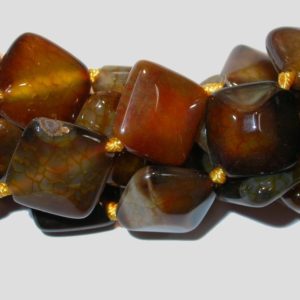 Agate Diamond - 20mm - 41cm Strand