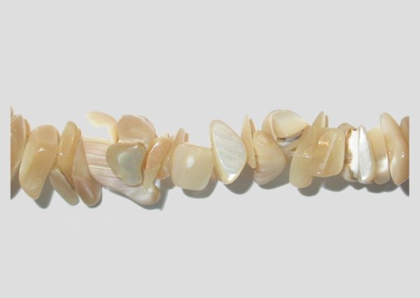 Mother Of Pearl Chips - Brown - 36" Strand