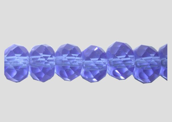 Rondelle - Faceted - 6 x 4mm - Sapphire - 16cm Strand