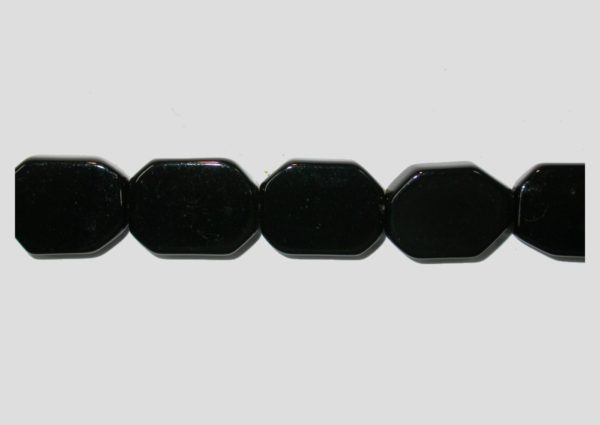 Black Agate - Heart - 11mm - 40cm Strand