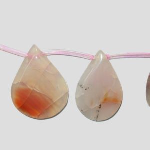 Agate - Tear Drop - 35 x 25mm - 33cm Strand