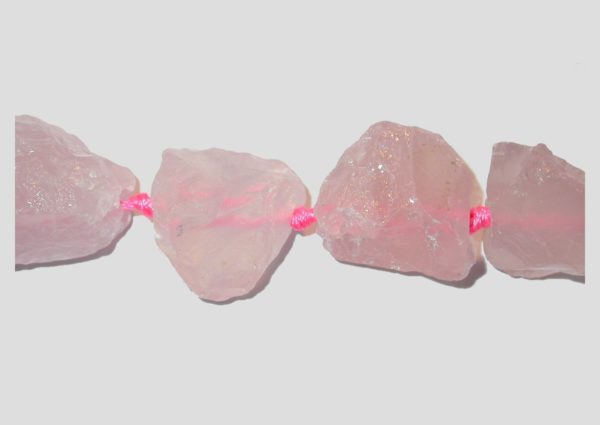 Rose Quartz - Nugget - 25mm - 40cm Strand