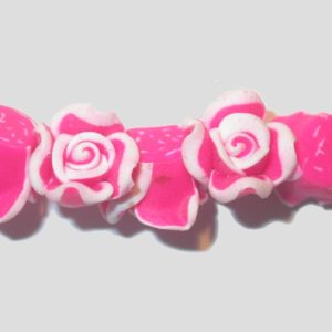 Flower - 10mm - 16cm Strand - Pink