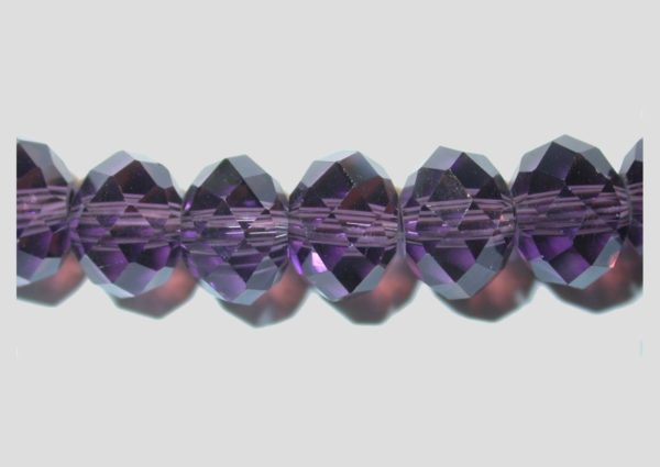 Rondelle - Faceted - 8 x 6mm - Tanzanite - 40cm Strand