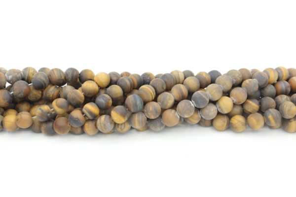 Tiger Eye - Round - 10mm - Matte - 39cm Strand