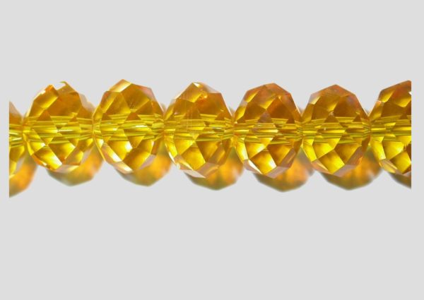 Rondelle - Faceted - 8 x 6mm - Topaz - 40cm Strand