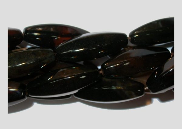 Agate - 30mm Faceted Oval - 39cm Strand