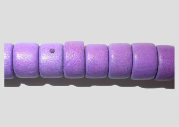Wooden Barrel - 10mm - 41cm Strand - Purple