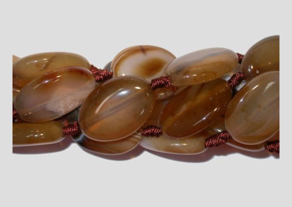 Agate - 22mm Flat Oval - 41cm Strand