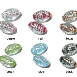 Flake Foil Oval - 24 x 15mm - Assorted Colours