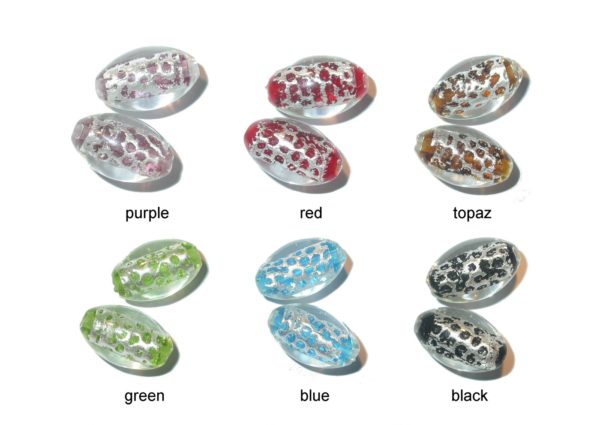 Flake Foil Oval - 24 x 15mm - Assorted Colours