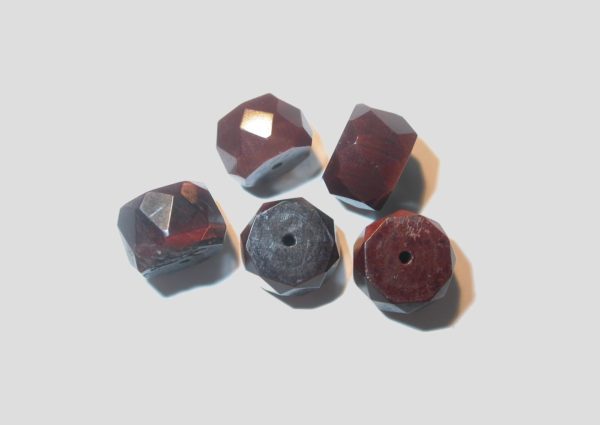 Red Tiger Eye Faceted Rondelle - 12 x 10mm