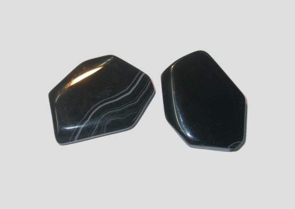 Black Agate - Flat Irregular - 40 x 30mm