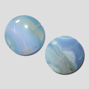 Agate - Blue - Puffy Disc - 40mm